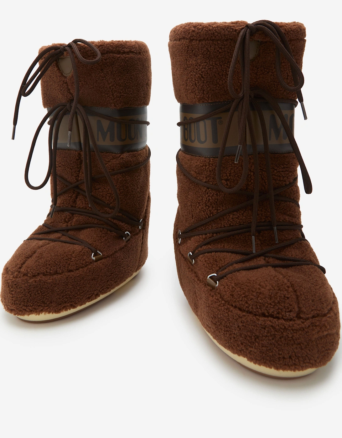 Moon Boot Kids Icon Fleece Boots in Brown