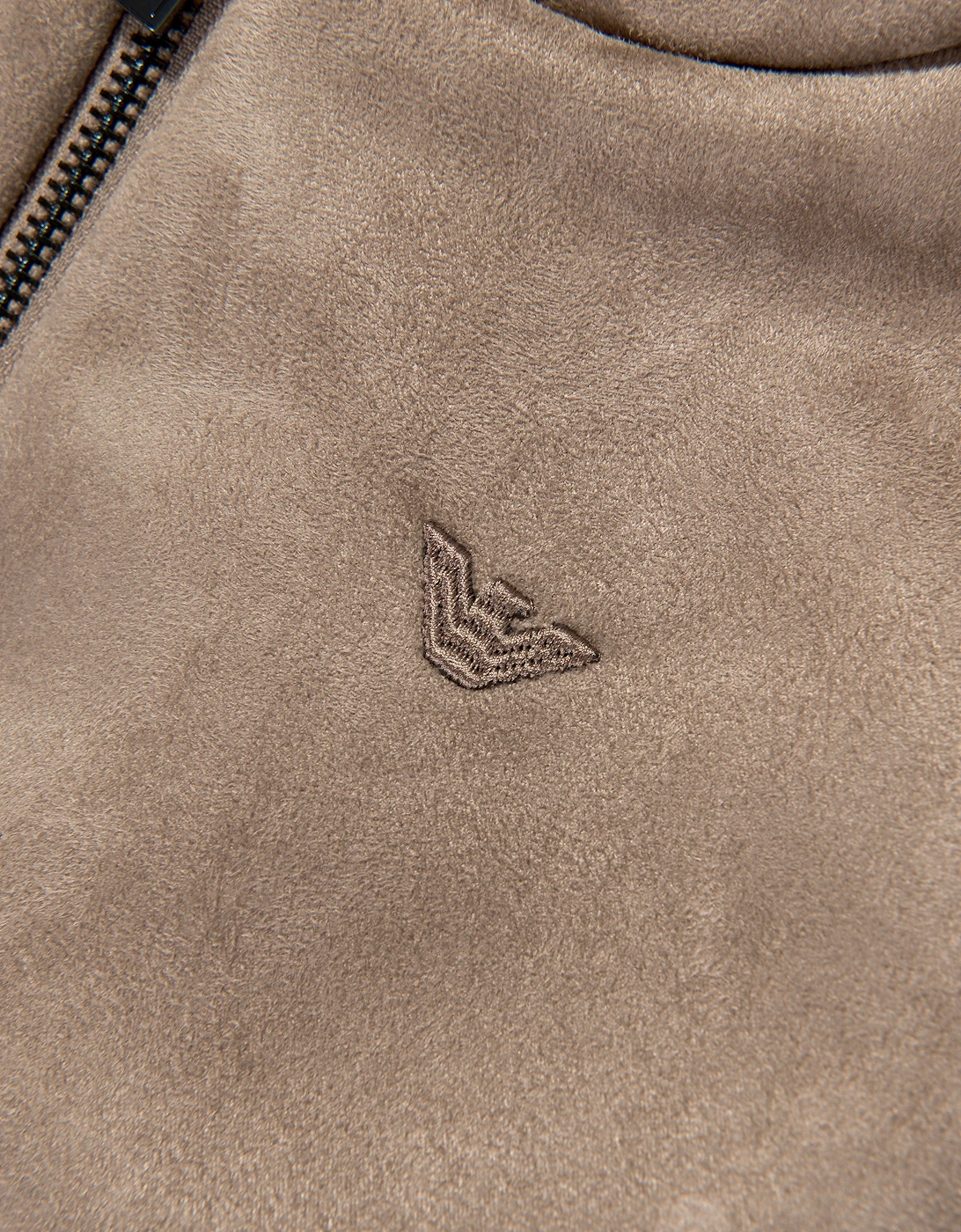 Boys Fleece Lined Zip Up Jacket in Brown