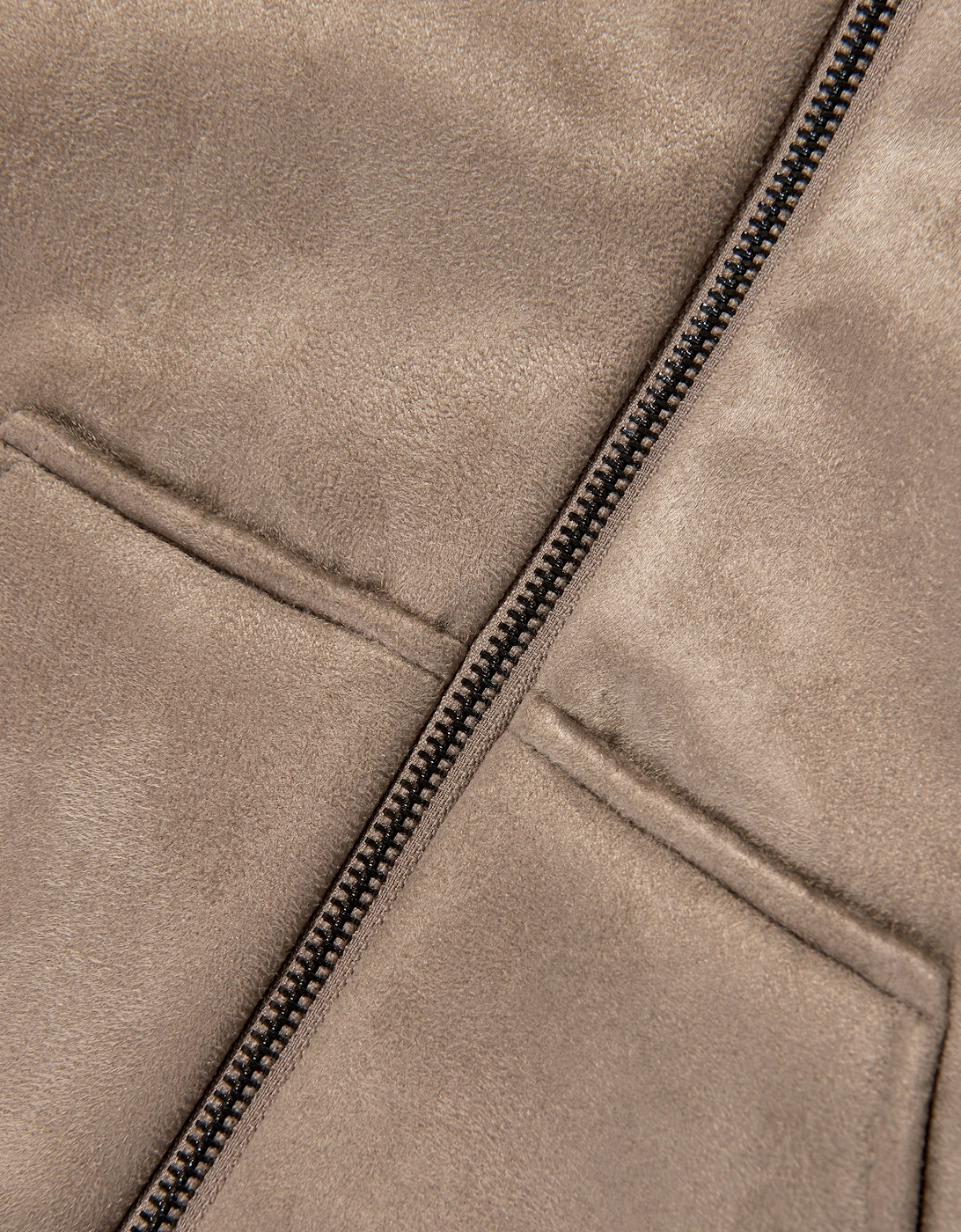 Boys Fleece Lined Zip Up Jacket in Brown