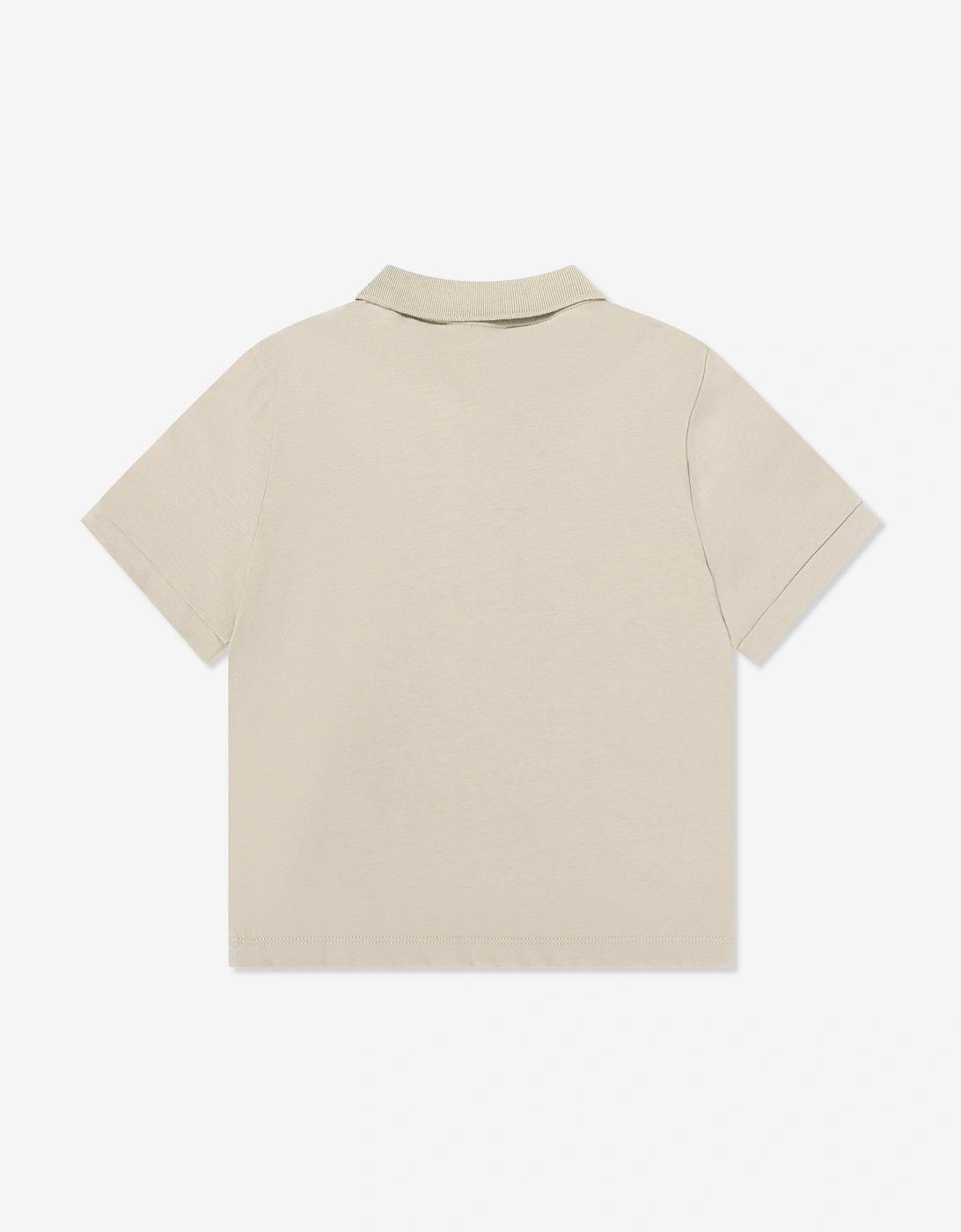 Emporio Armani Boys Train Core ID Polo Shirt in Beige