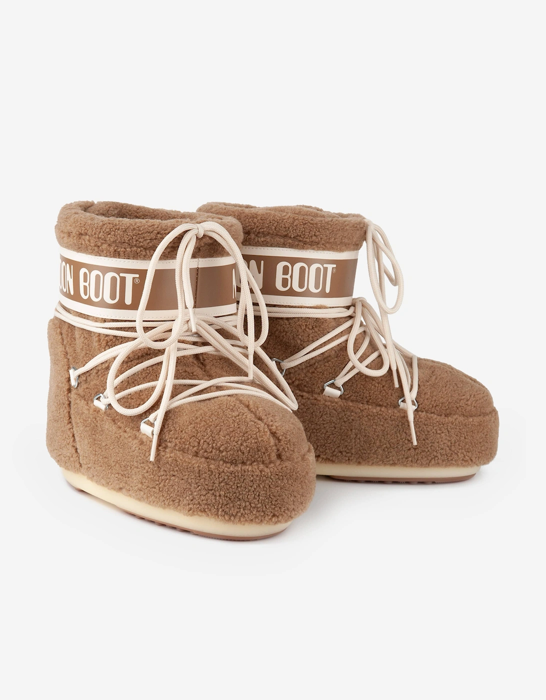 Moon Boot Kids Icon Low Fleece Boots in Brown