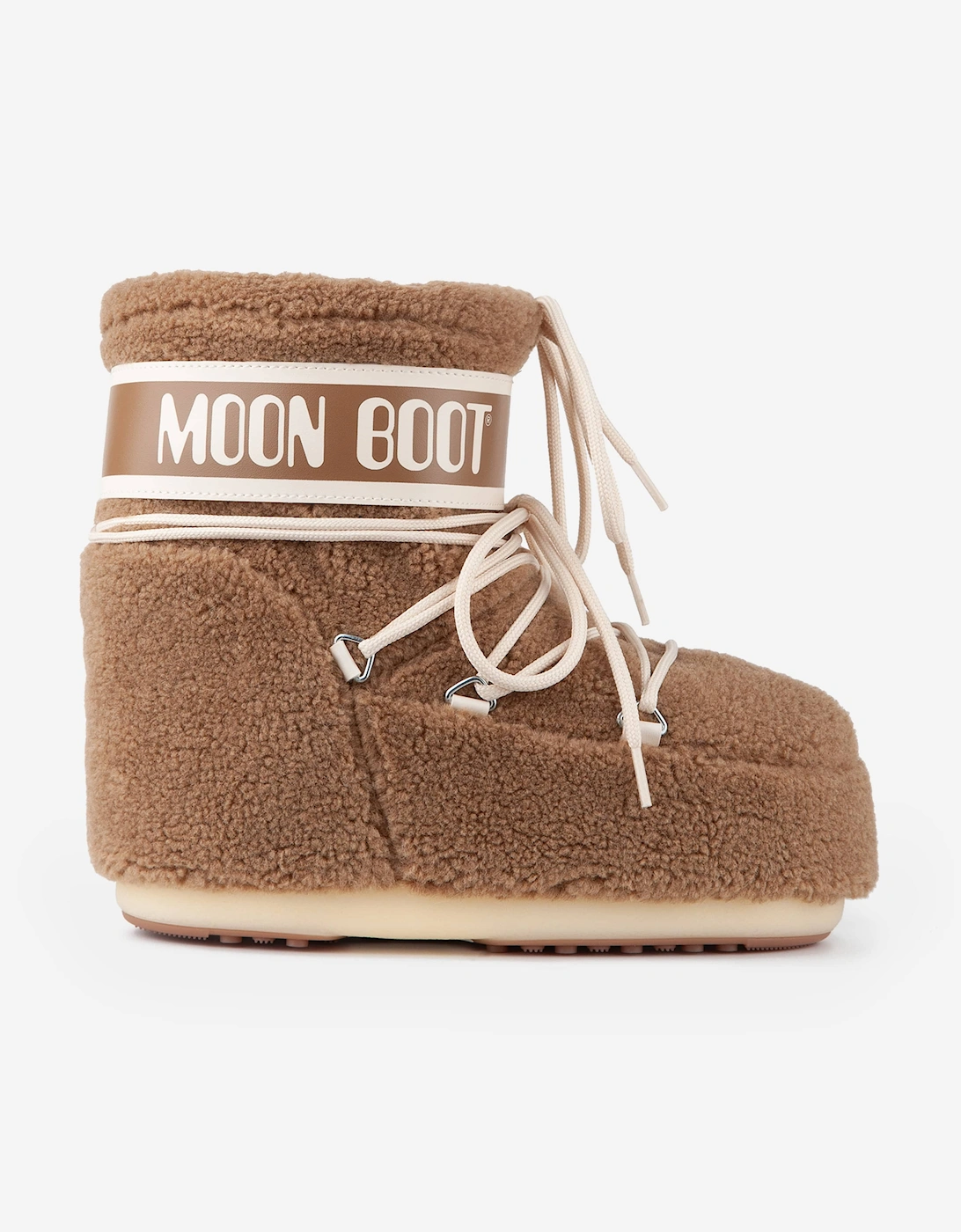 Moonboot Girl's Moon Boot Kids Icon Low Fleece Boots in Brown - Size: EU 33 - 35 uk 1 - 2.5