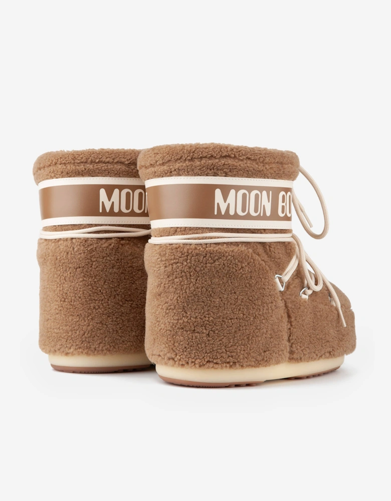 Moon Boot Kids Icon Low Fleece Boots in Brown