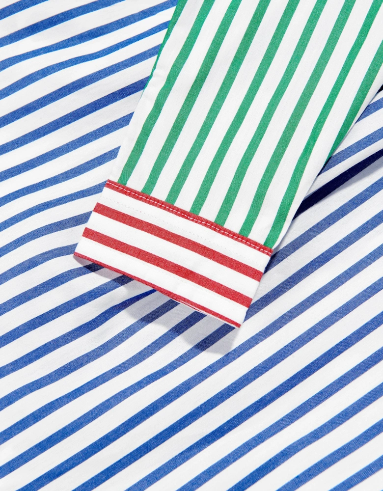 Baby Boys Striped Poplin Shirt in Multicolour