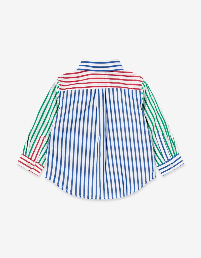 Baby Boys Striped Poplin Shirt in Multicolour
