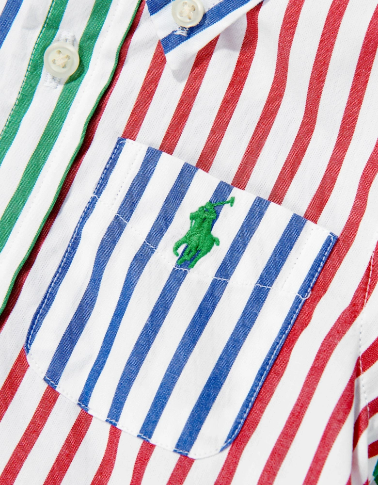 Baby Boys Striped Poplin Shirt in Multicolour