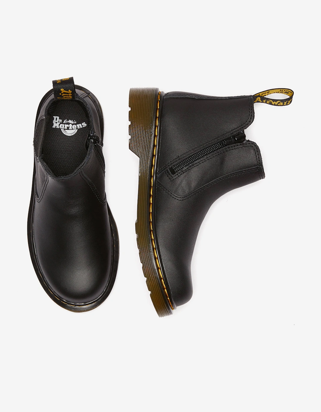 Kids 2976 Softy T Leather Chelsea Boots in Black