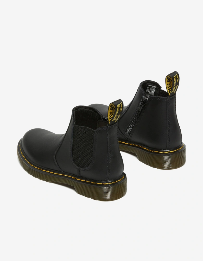 Kids 2976 Softy T Leather Chelsea Boots in Black