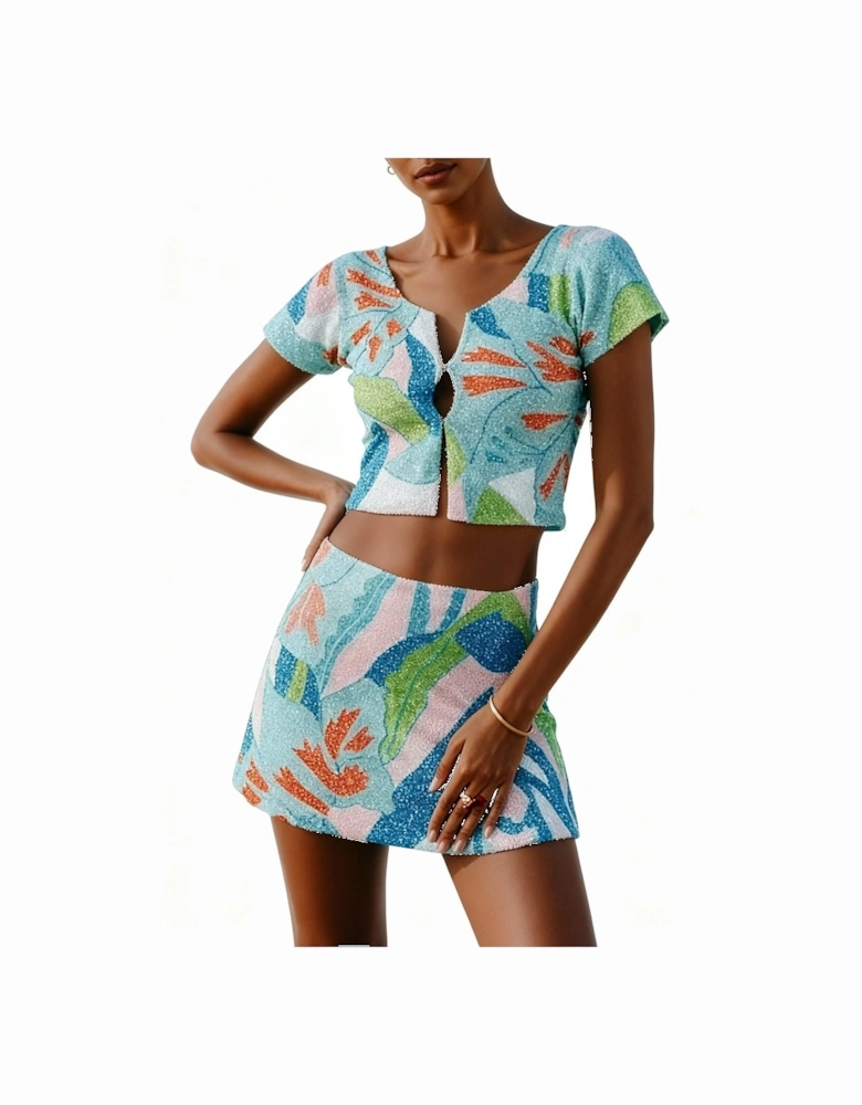 Maya Petal Hand Beaded Skirt Only x By Poppy