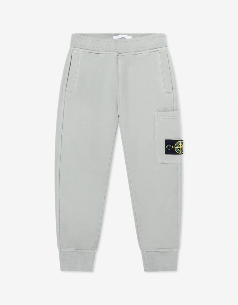 Boys Pocket Logo Joggers in Grey