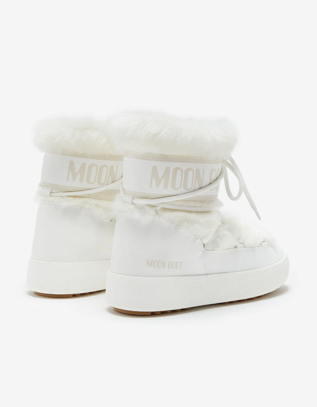 Moon Boot Girls Ltrack Faux Fur Boots in White