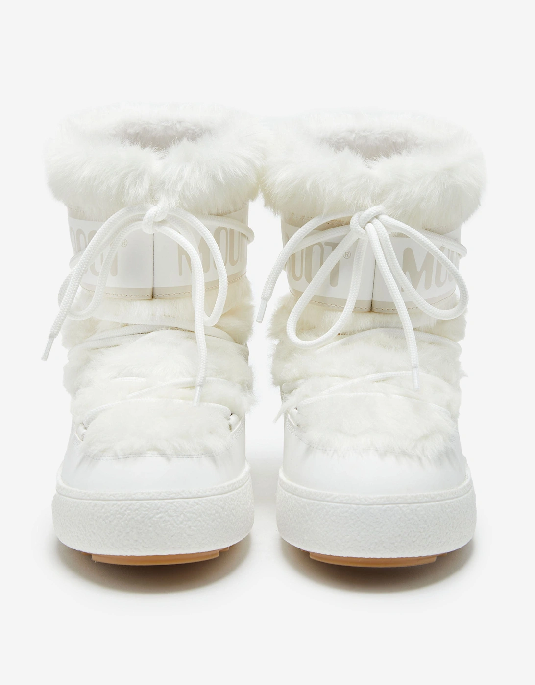 Moon Boot Girls Ltrack Faux Fur Boots in White