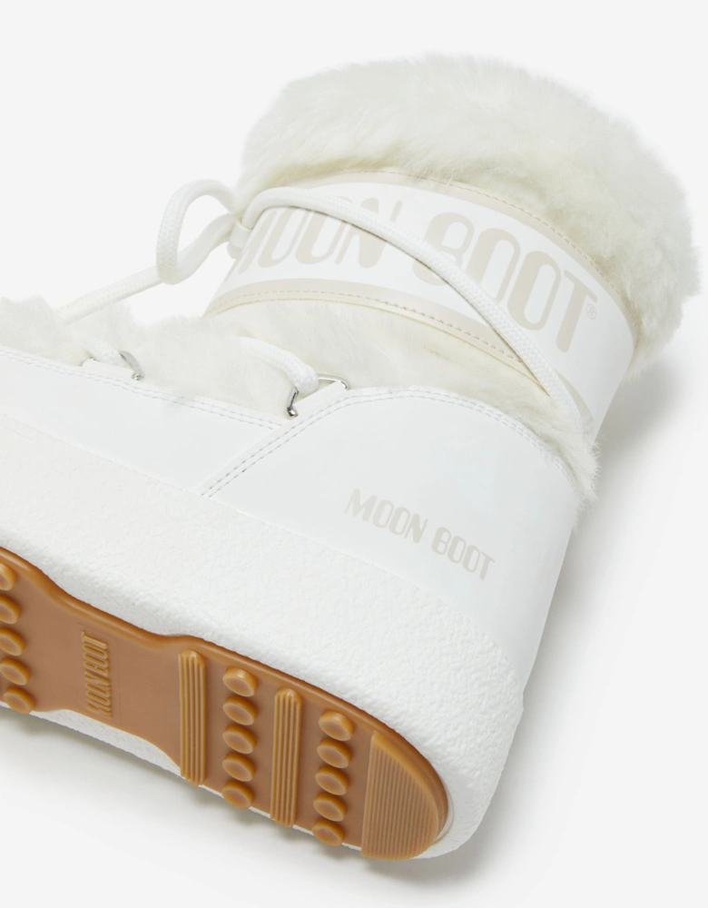 Moon Boot Girls Ltrack Faux Fur Boots in White