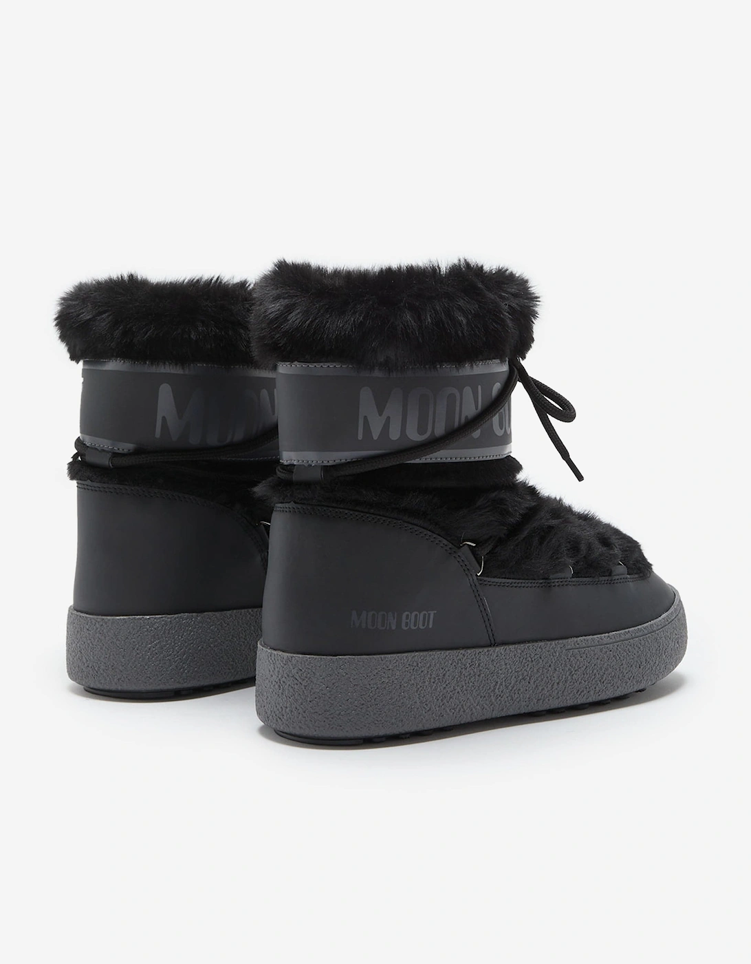 Moon Boot Girls Ltrack Faux Fur Boots in Black