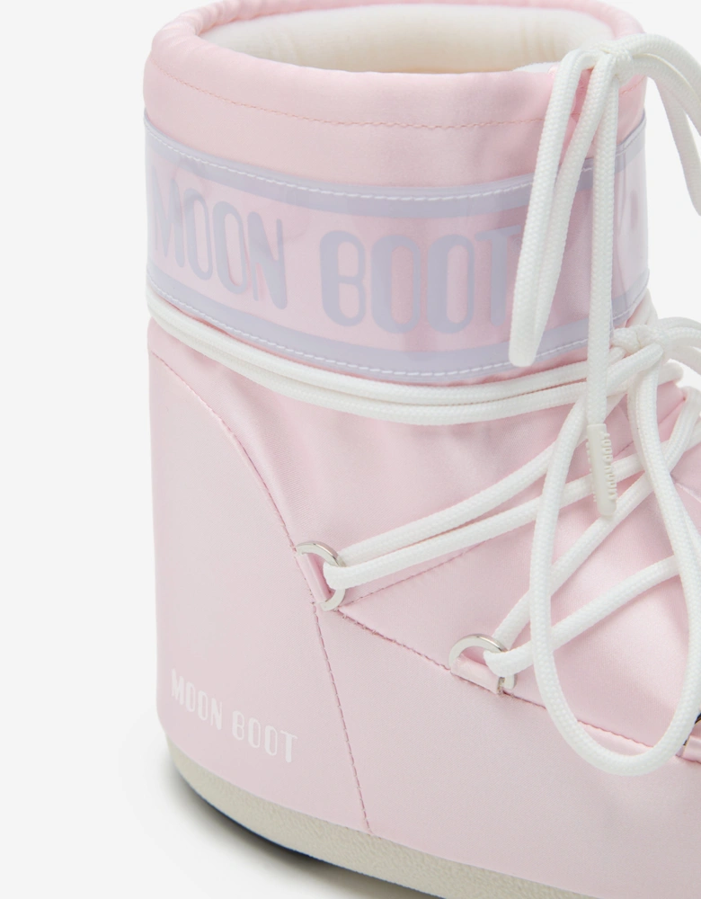 Moon Boot Girls Icon Low Pearly Boots in Pink