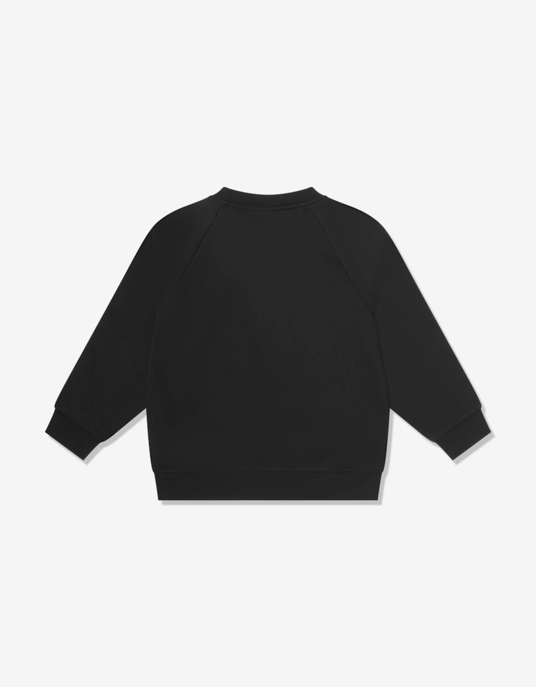 Emporio Armani Boys Train Logo Tape Sweatshirt in Black