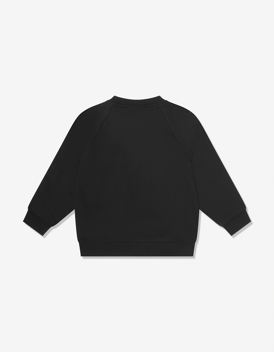 Emporio Armani Boys Train Logo Tape Sweatshirt in Black