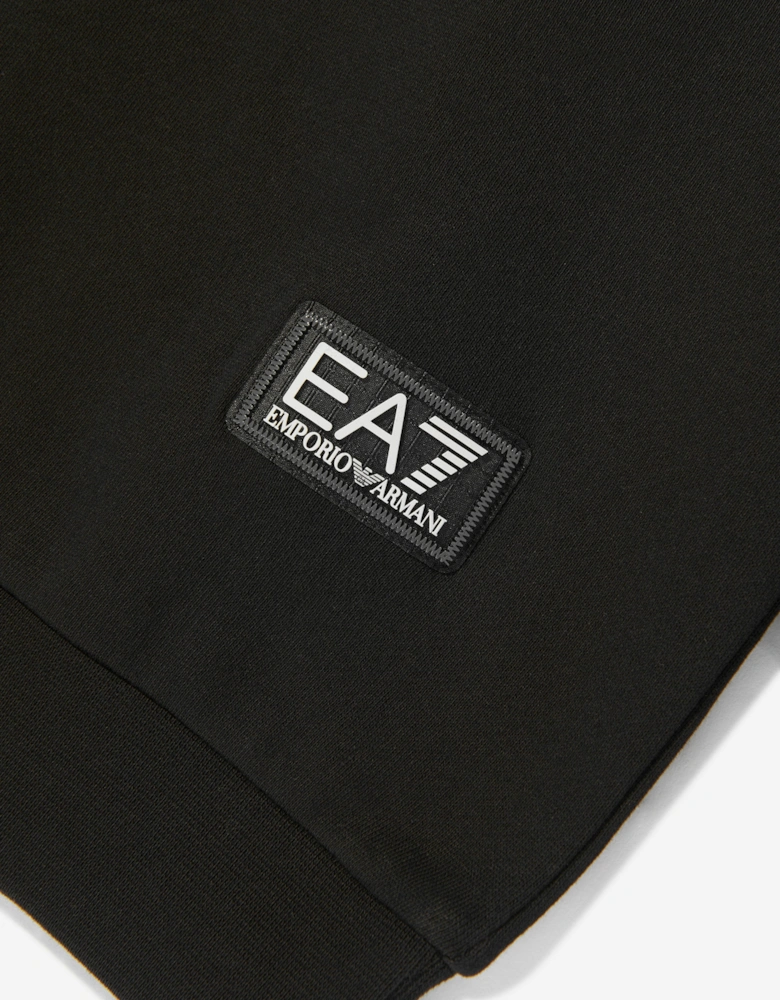 Emporio Armani Boys Train Logo Tape Sweatshirt in Black