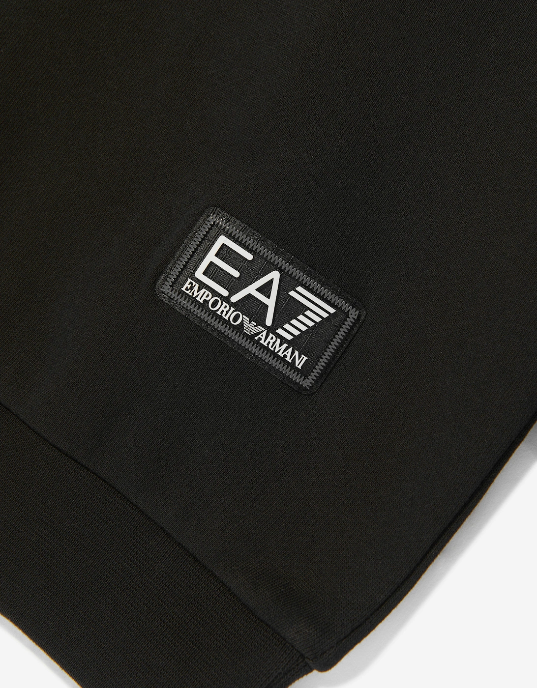 Emporio Armani Boys Train Logo Tape Sweatshirt in Black