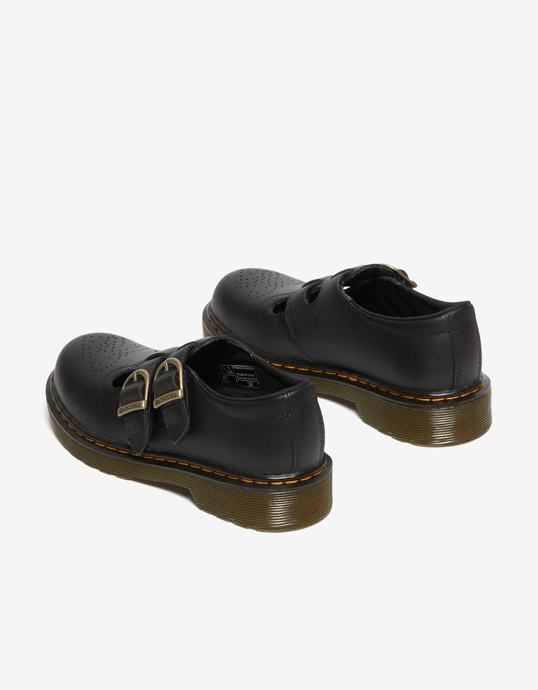 Girls 8065 Softy T  Leather Mary Jane Shoes in Black