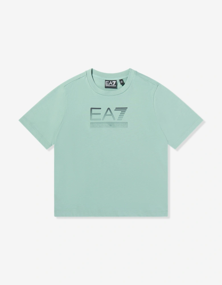 Emporio Armani Boys Train Visibility T-Shirt in Blue