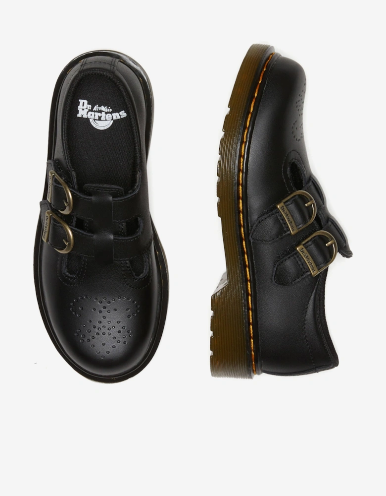 Girls 8065 Softy T  Leather Mary Jane Shoes in Black