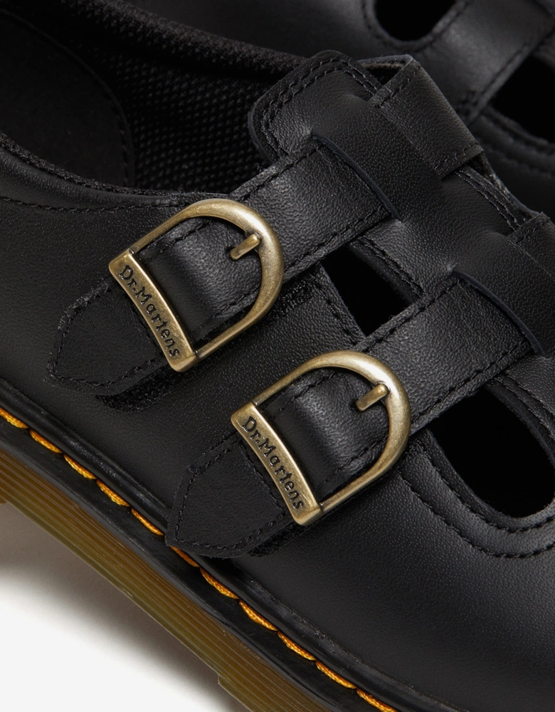 Girls 8065 Softy T  Leather Mary Jane Shoes in Black