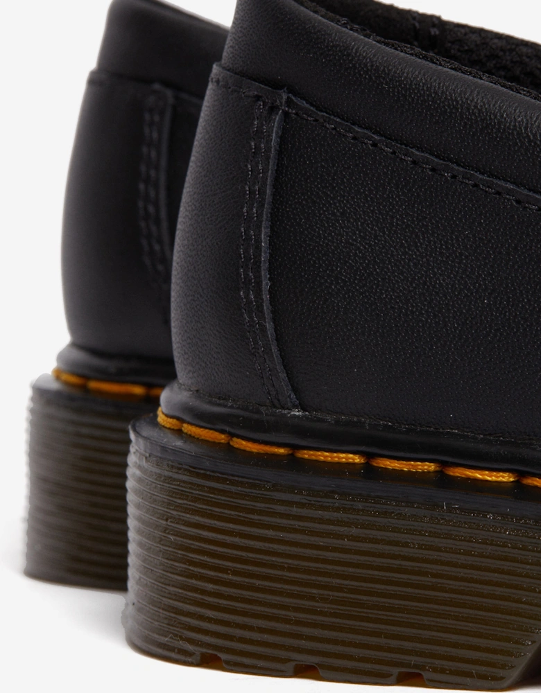 Boys Adrian Leather Tassel Loafers in Black