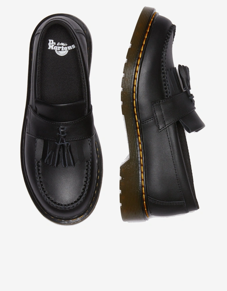 Boys Adrian Leather Tassel Loafers in Black