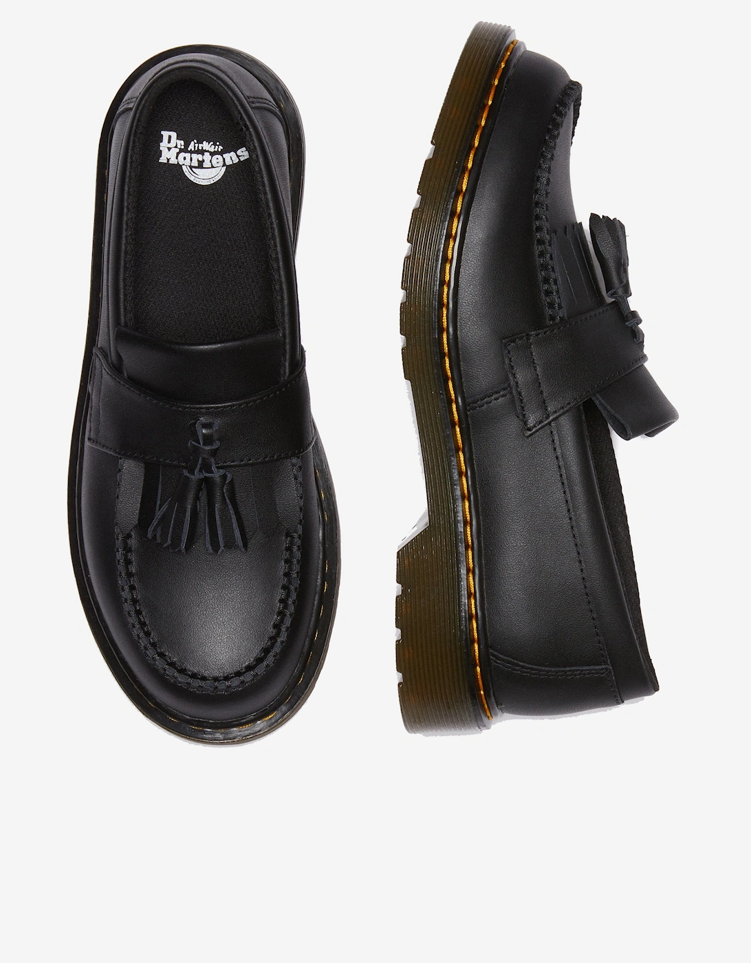 Boys Adrian Leather Tassel Loafers in Black