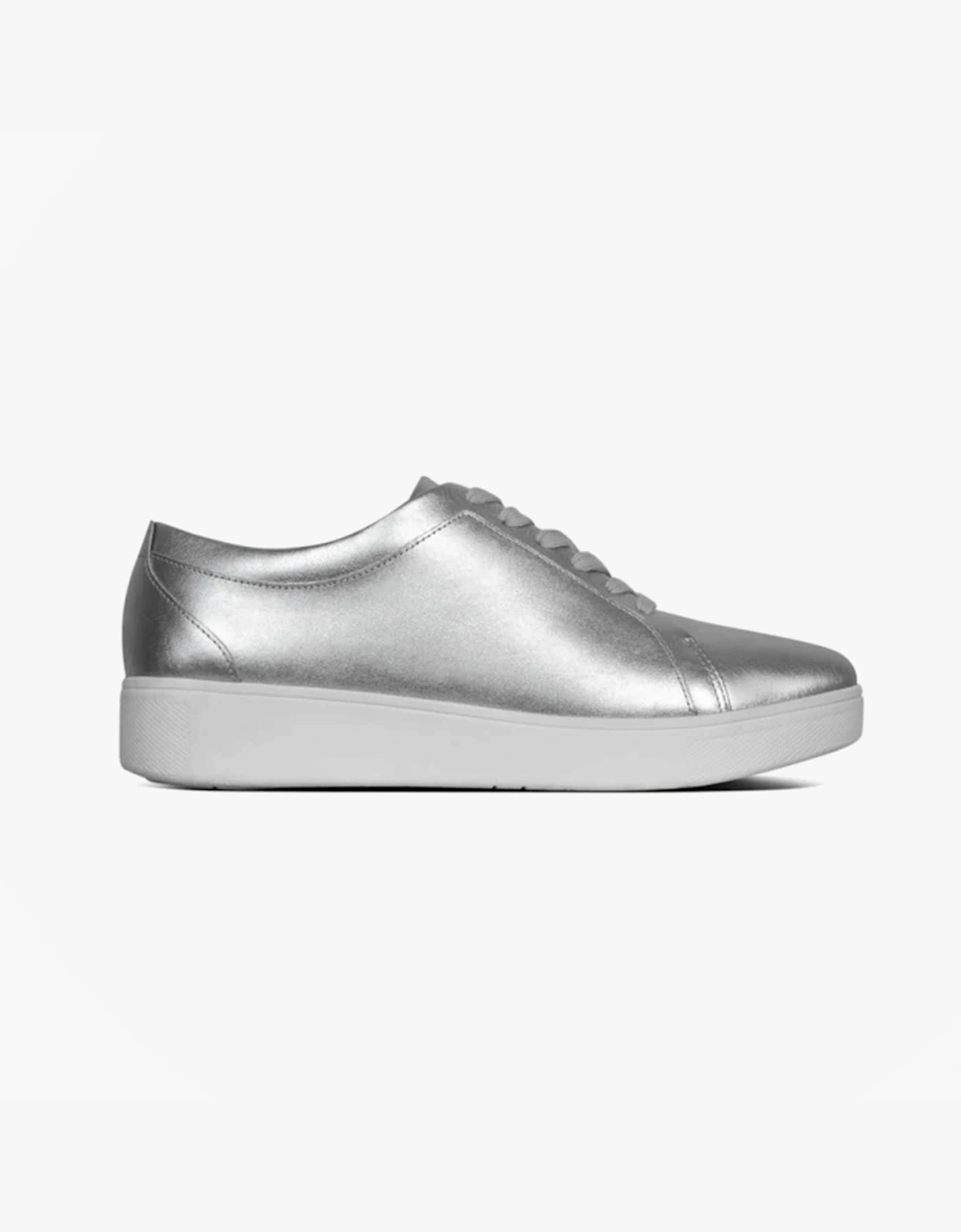 FitFlop Fitflop Women's RALLY Womens Leather Trainers Silver