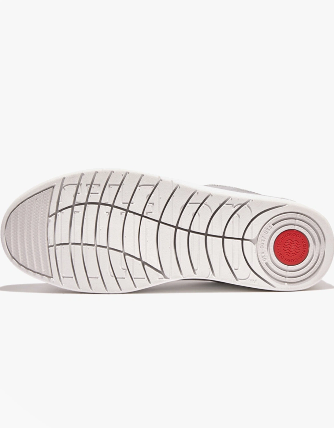 RALLY Womens Leather Trainers Silver