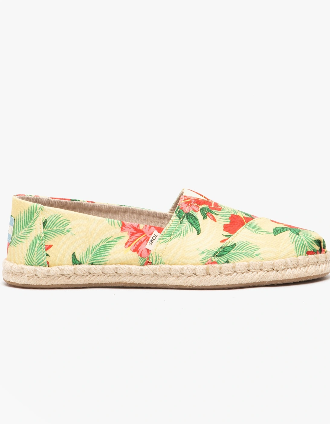 ALPARGATA ROPE Womens Canvas Shoes Yellow Hibiscus, 7 of 6