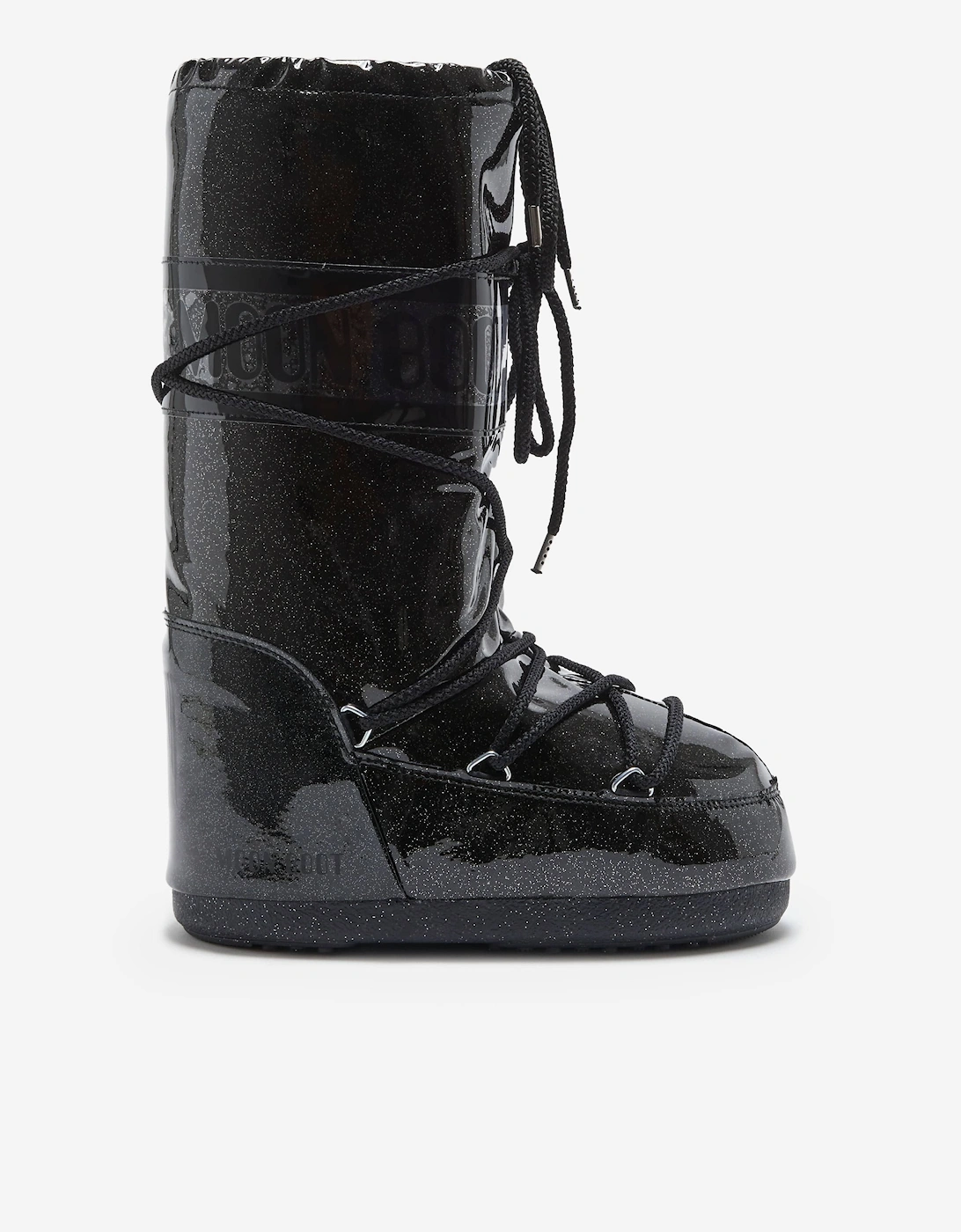 Moonboot Girls Black 'S Moon Boot Icon Glitter Boots In  Size 31 Kids
