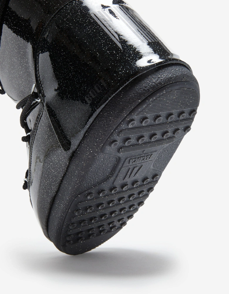 Moon Boot Girls Icon Glitter Boots in Black