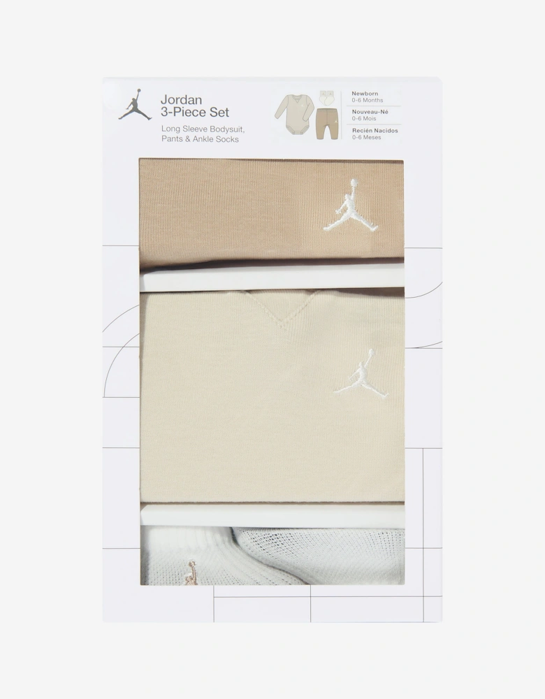 Jordan Baby Essential Bodysuit Set in Beige