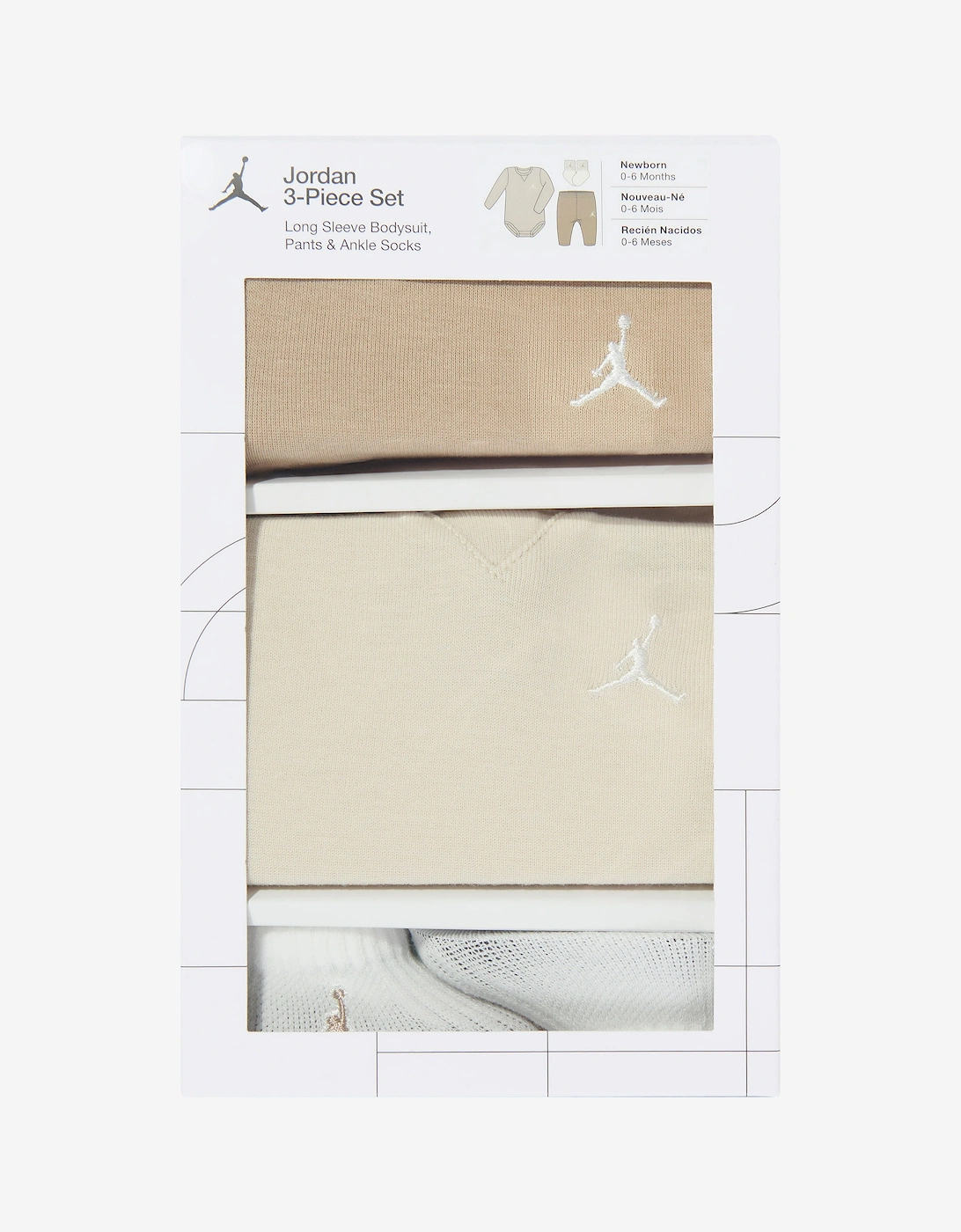Jordan Baby Essential Bodysuit Set in Beige