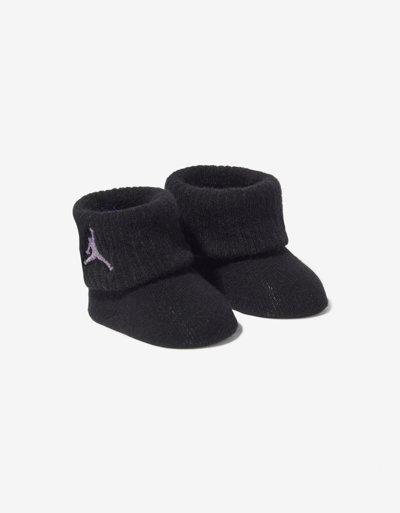 Jordan Baby Girls 3 Piece Bodysuit Set in Black