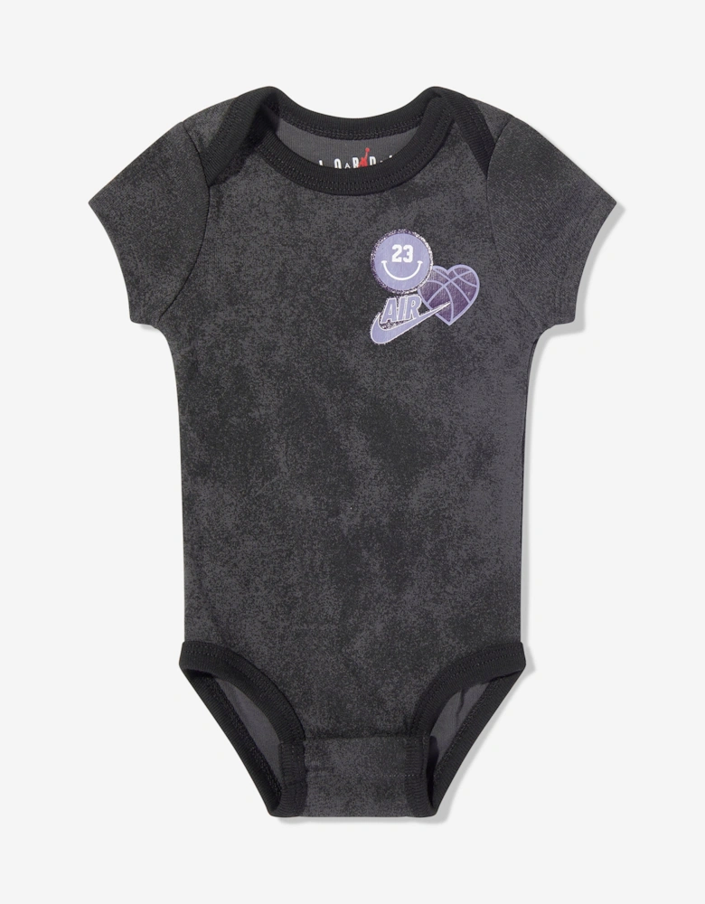 Jordan Baby Girls 3 Piece Bodysuit Set in Black