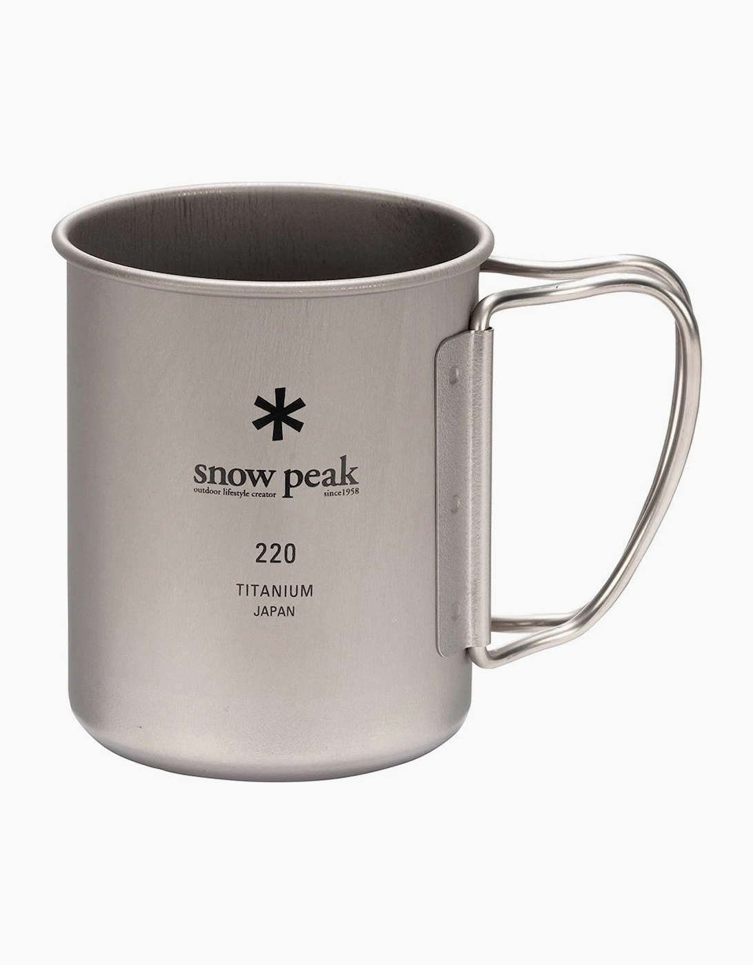 Snowpeak Snow Peak Titanium Single Wall Mug - Silver - Size: 450ML