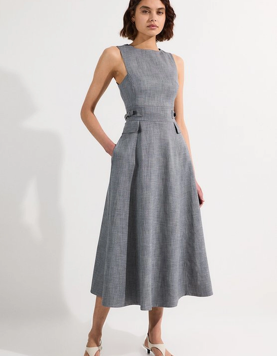 Tailored Marl Midi Dress, 5 of 4