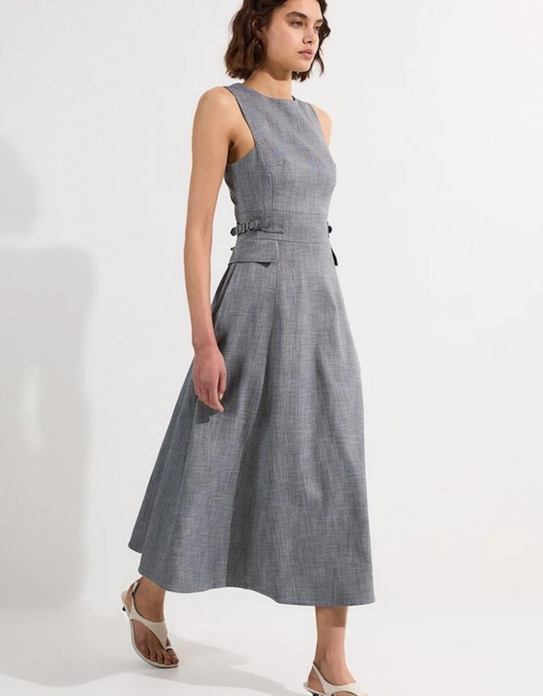 Tailored Marl Midi Dress