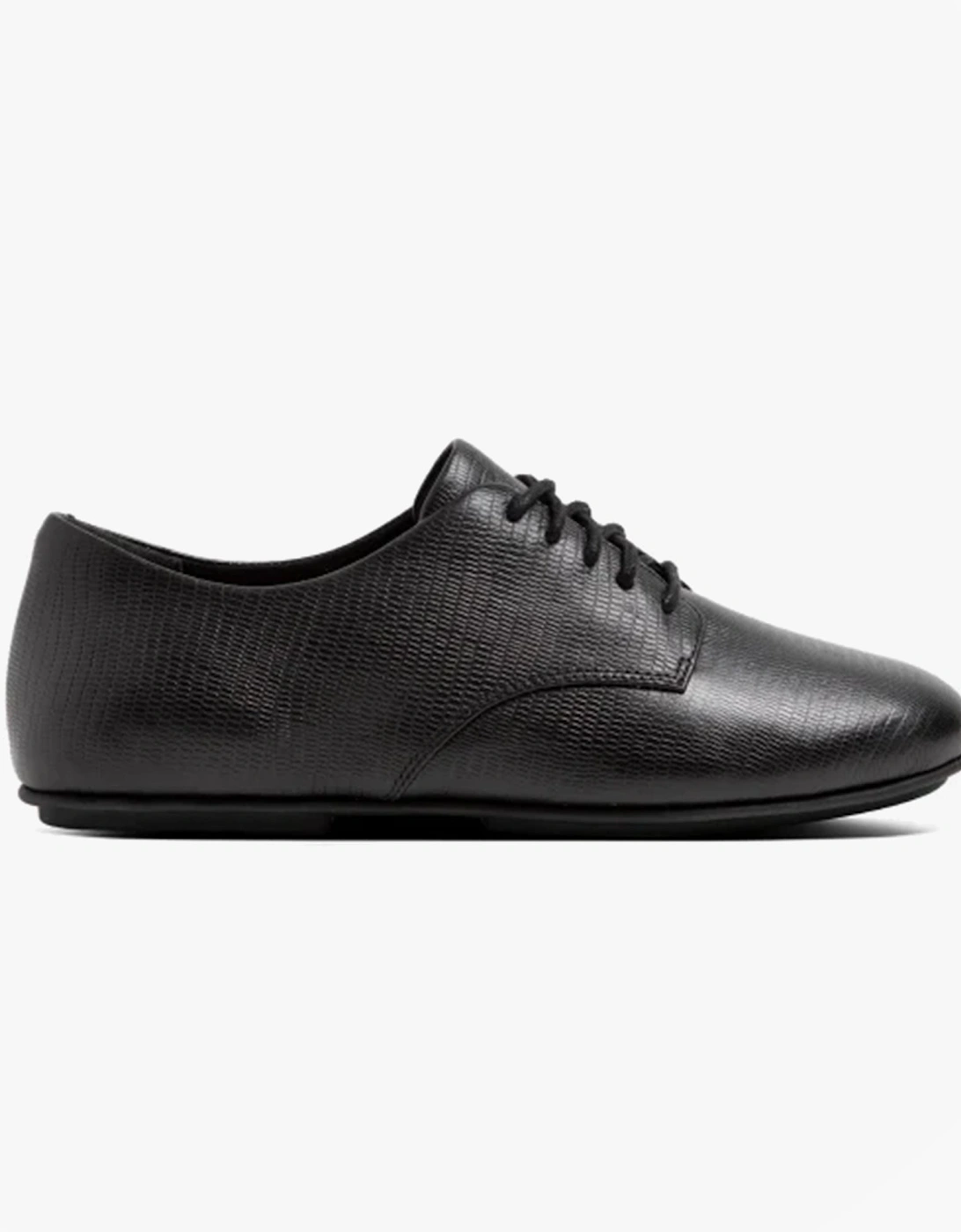 ADEOLA LIZARD Womens Leather Derby Shoes All Black, 4 of 3