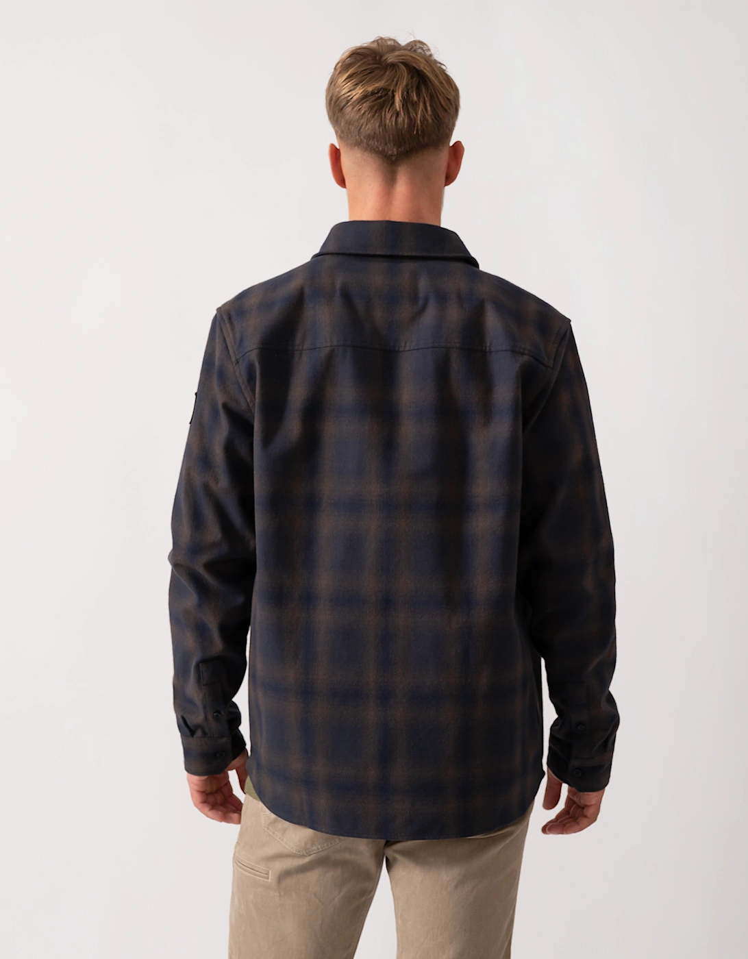 Outpost Mens Flannel Shirt - Major Brown/Dark Ink/Charcoal
