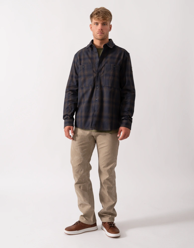 Outpost Mens Flannel Shirt - Major Brown/Dark Ink/Charcoal