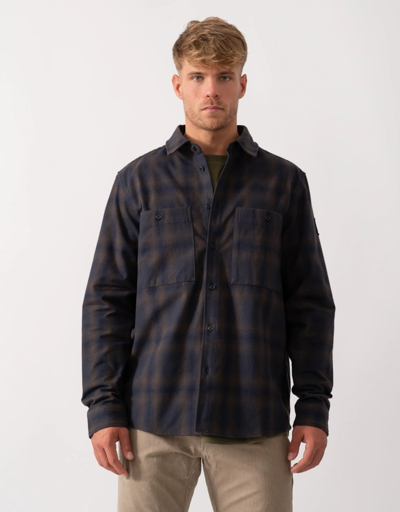 Outpost Mens Flannel Shirt - Major Brown/Dark Ink/Charcoal