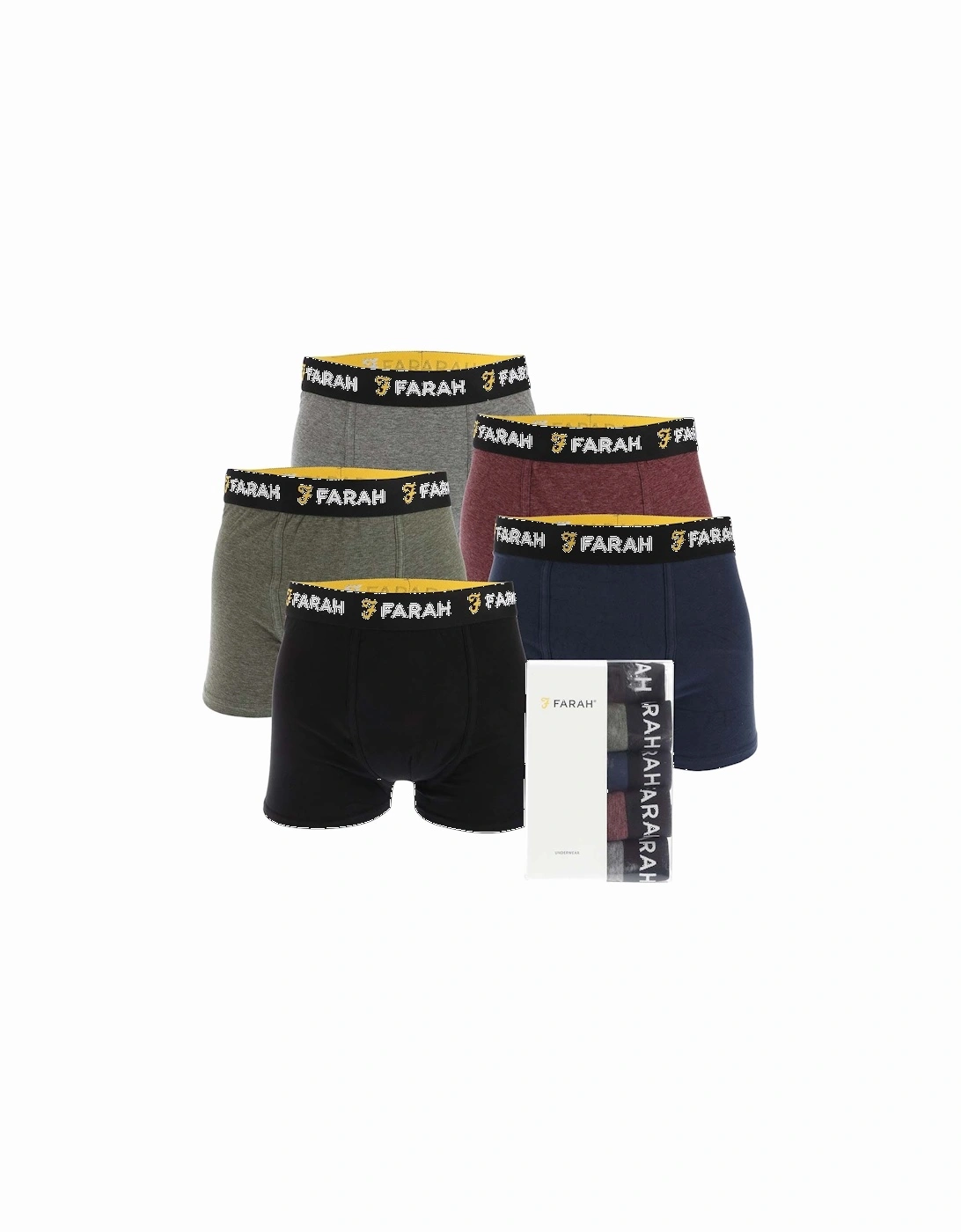 Mens Bossert 5 Pack Boxer Shorts, 2 of 1