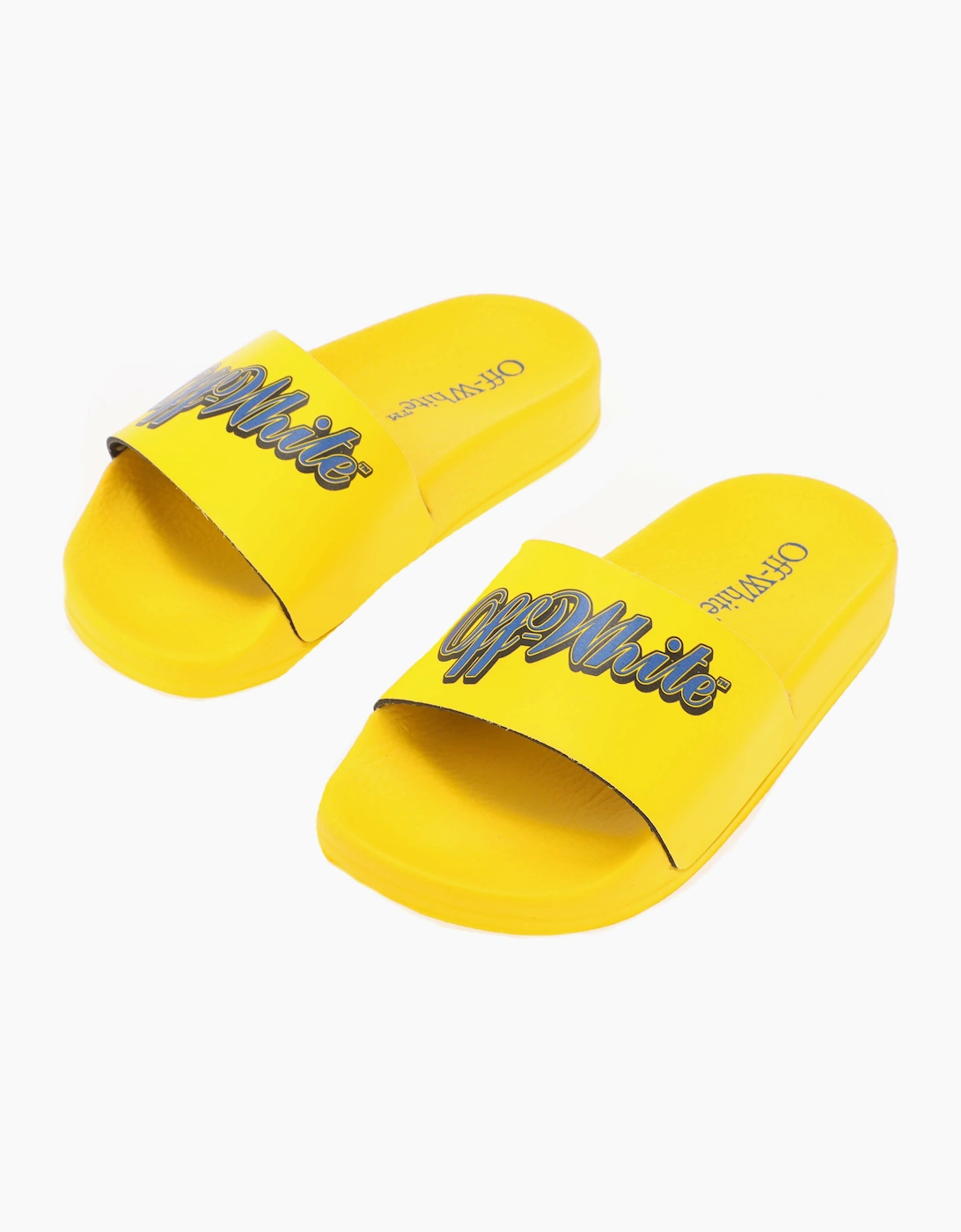 OFF-WHITE Boy's Juniors Pool Sliders - Yellow - Size: 3