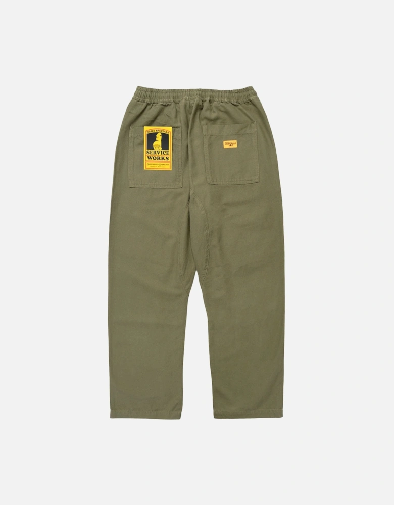 Classic Canvas Chef Pant - Olive Green