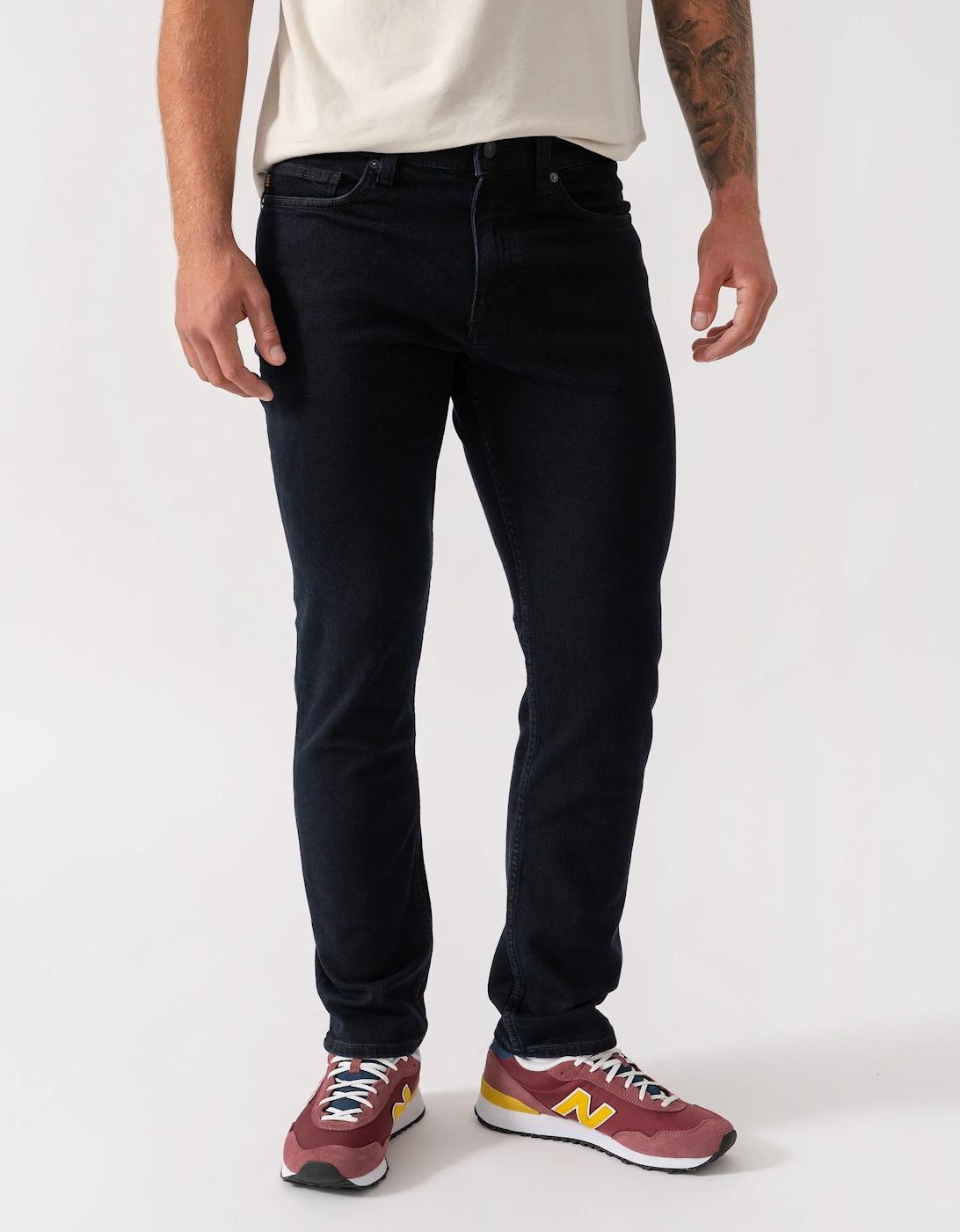 BOSS Orange Delaware Mens Slim-Fit Jeans in Blue Comfort-Stretch Denim  - Dark Blue 404, 6 of 5